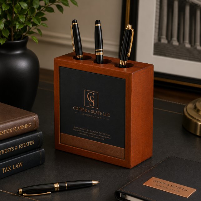 Luxury Copper & Slate Attorney Desk Organizer (Creator Uploaded)