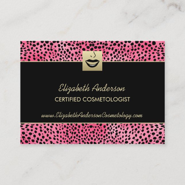 Luxury Cosmetology Pink Cheetah Print Appointment (Front)
