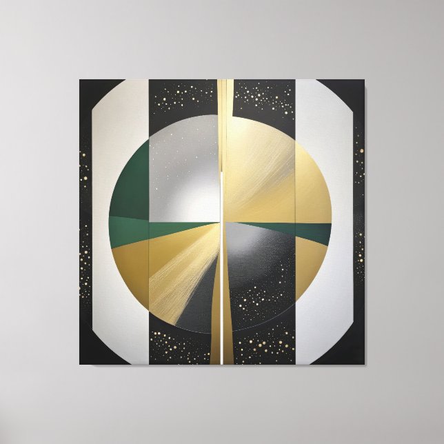 Luxury Cosmic Geometry Canvas Print (Front)