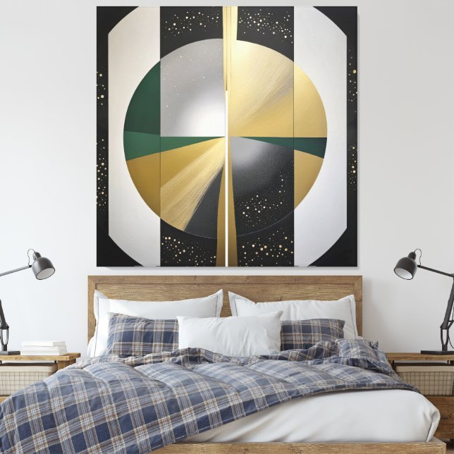 Luxury Cosmic Geometry Canvas Print (Insitu(Bedroom))