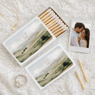 Luxury Countryside Estate Wedding Favor Matchboxes