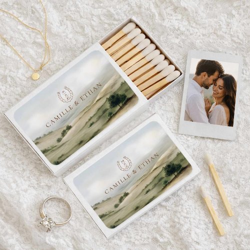 Luxury Countryside Estate Wedding Favor Matchboxes