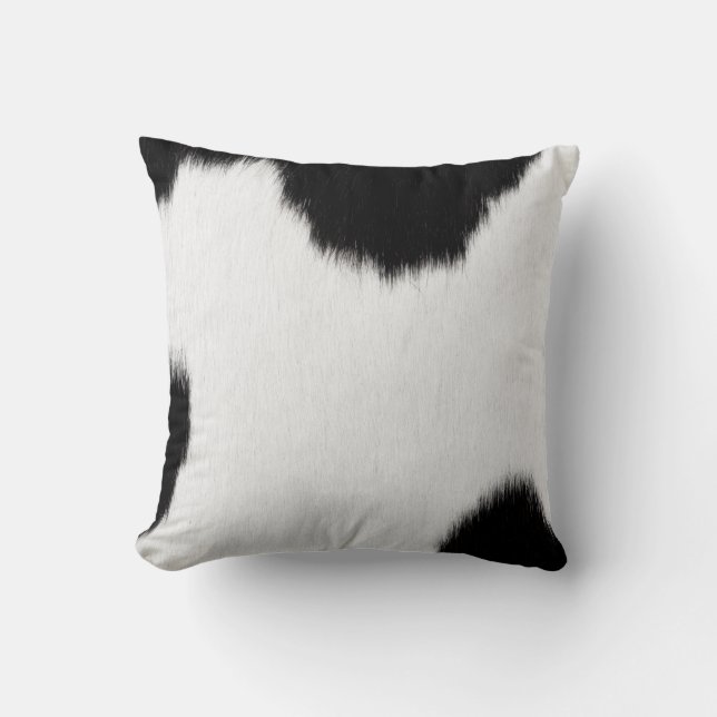 Luxury Cow Hide Animal Skin Print  Throw Pillow (Front)