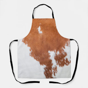 Luxury Cowhide Animal Skin Print Apron