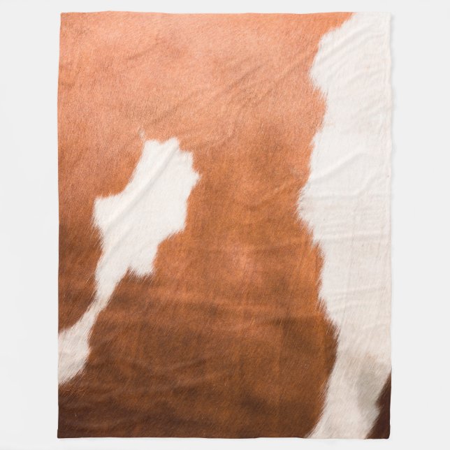  Luxury Cowhide Animal Skin Print  Fleece Blanket (Front)