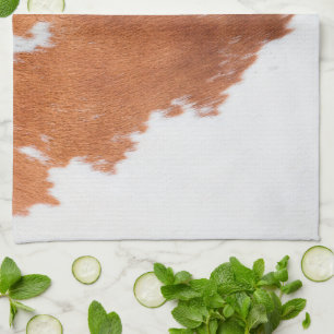 Luxury Cowhide Animal Skin Print Kitchen Towel