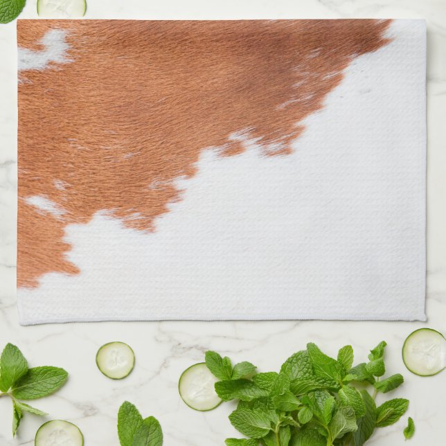 Luxury Cowhide Animal Skin Print   Kitchen Towel (Folded)