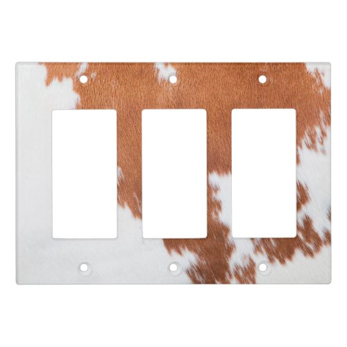 Luxury Cowhide Animal Skin Print  Light Switch Cover