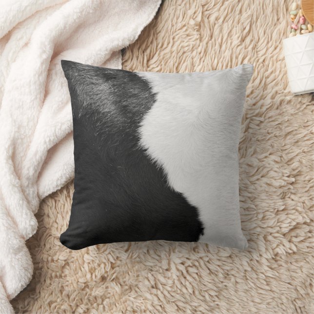 Luxury Cowhide Animal Skin Print  Throw Pillow (Blanket)