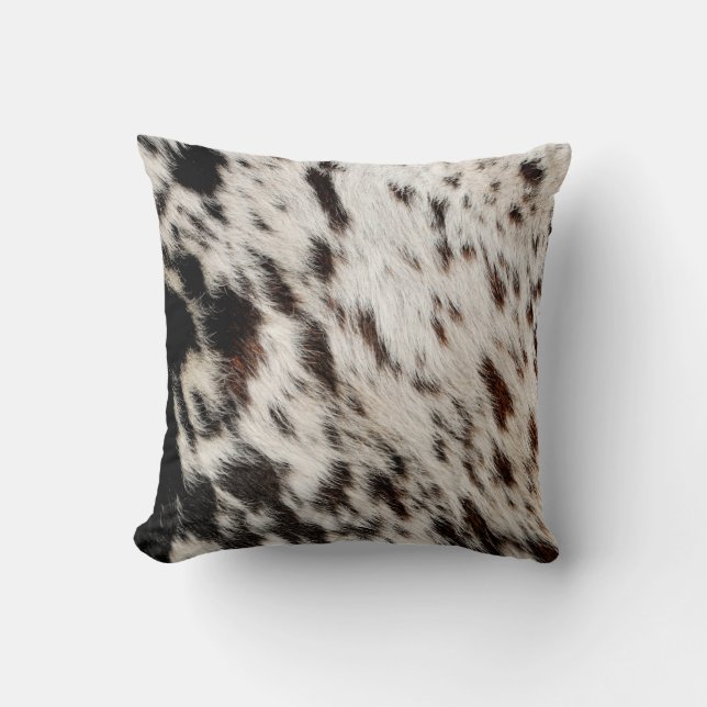 Luxury Cowhide Animal Skin Print  Throw Pillow (Front)