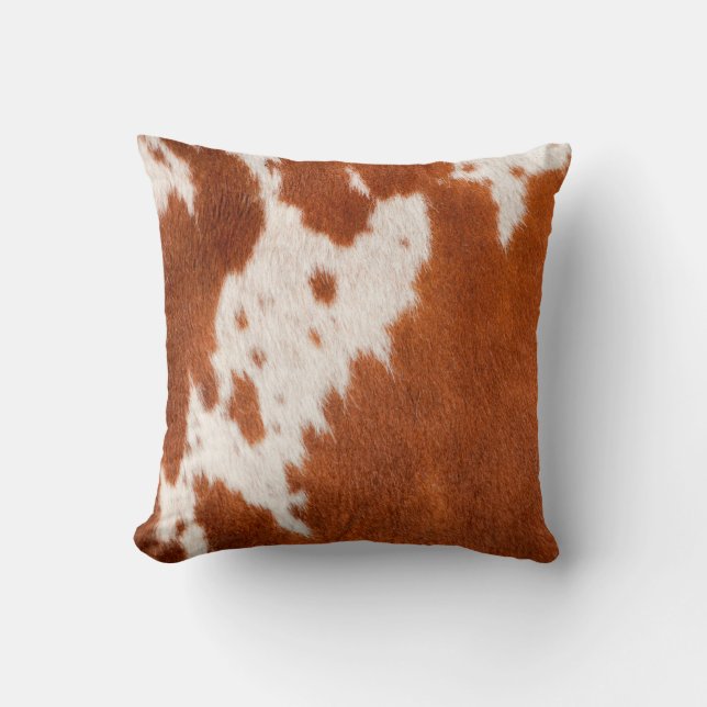 Luxury Cowhide Animal Skin Print  Throw Pillow (Front)