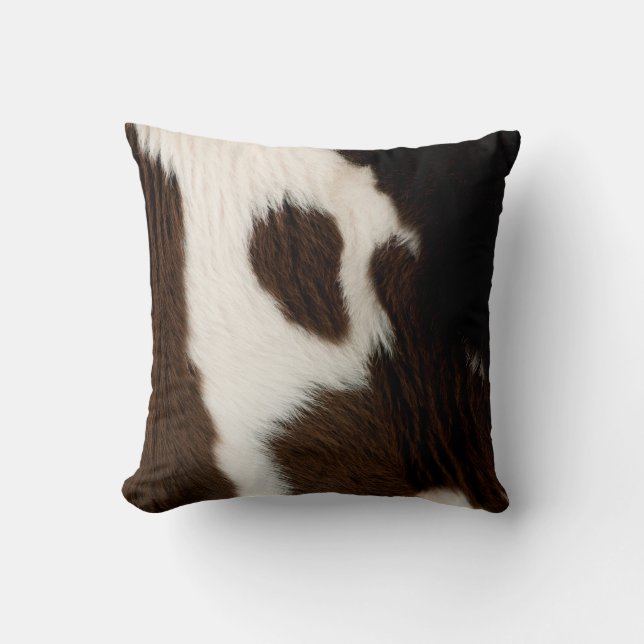 Luxury Cowhide Animal Skin Print  Throw Pillow (Front)