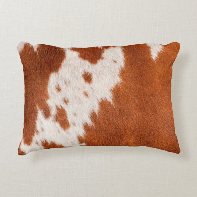 Luxury Cowhide Animal Skin Print  Throw Pillow (Front)