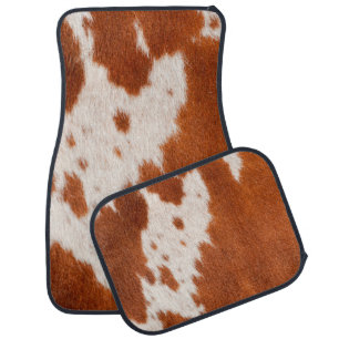 Luxury Cowhide Animal Skin Print Throw Pillow Car Floor Mat