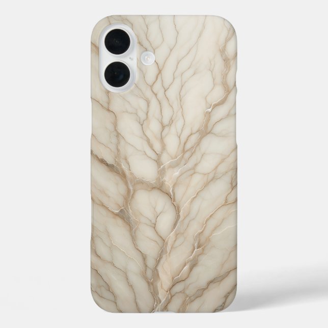 Luxury Creamy Beige Marble Case Elegant Tree-Like (Back)