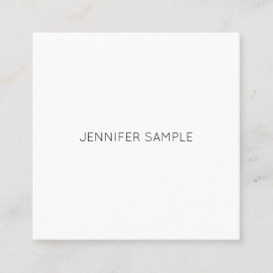 Luxury Creative Modern Minimalist Design Plain Square Business Card