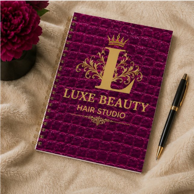 Luxury Crocodile Leather Monogram Gold Initial  Notebook (Creator Uploaded)
