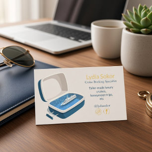 Luxury Cruise Booking Business Card