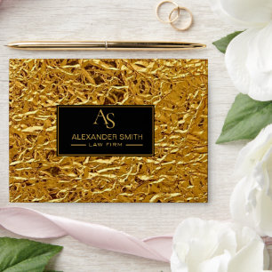 Luxury Crumpled Gold Foil Texture Elegant Metallic Envelope
