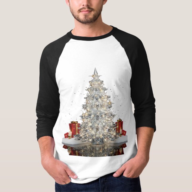 Luxury Crystal Christmas Tree T-Shirt | Elegant Ho (Front)