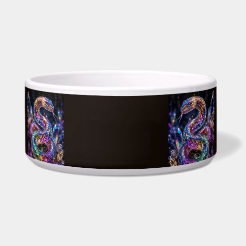 Luxury Crystal Snake | Black Gold Glam Bowl