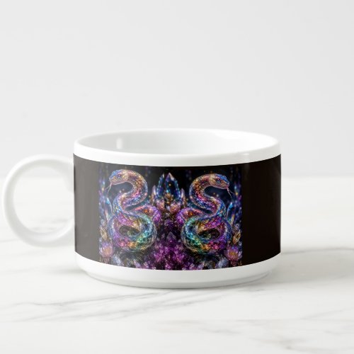Luxury Crystal Snake | Black Gold Glam Bowl