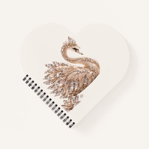Luxury Crystal Swan Notebook
