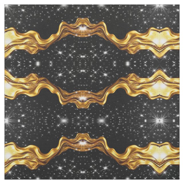 Luxury Custom Apparel Fabric Full Liquid Gold Swir (Swatch)
