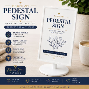 Luxury Custom Pedestal Sign for Business & Events