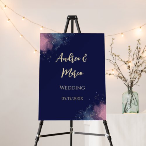 Luxury Customizable Watercolor Beach Wedding Foam Board