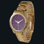 Luxury Customize Purple Floral Watch<br><div class="desc">Luxury Customize Purple Floral Watch - (Type BOKI412 in the site search (browser) to see the offer of all my creations. Thanks. ) - Customized Product - See our other products and collections, choose a gift for you and your dear ones. Thanks for buying in our store. Come again. :)...</div>