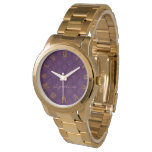Luxury Customize Purple Floral Watch