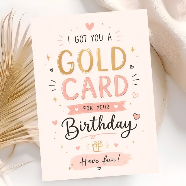 Luxury Cute Birthday Gold Card (Creator Uploaded)