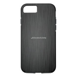 Luxury Dark Black Rosewood Pattern Custom Monogram iPhone 8/7 Case
