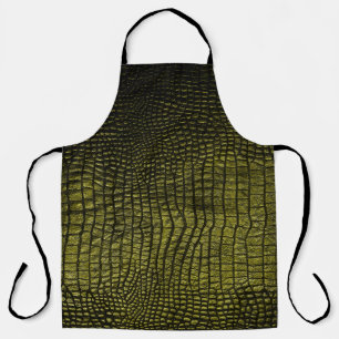 Luxury dark crocodile texture apron