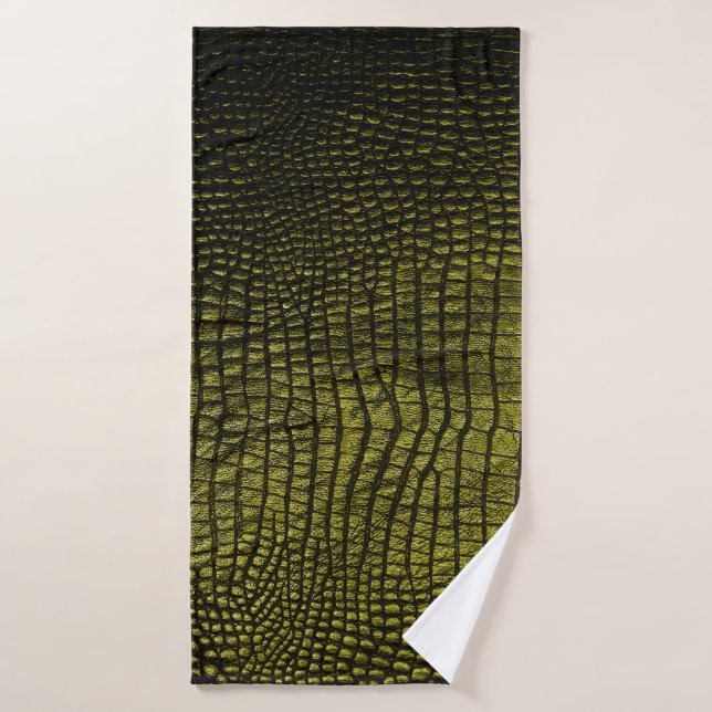 Luxury dark crocodile texture bath towel (Bath Towel)