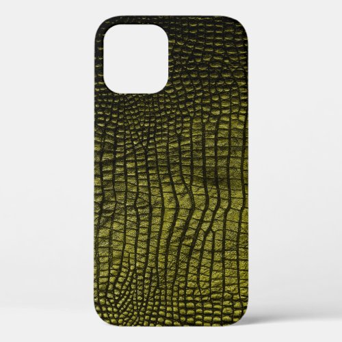 Luxury dark crocodile texture iPhone 12 case