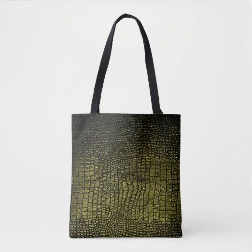 Luxury dark crocodile texture tote bag