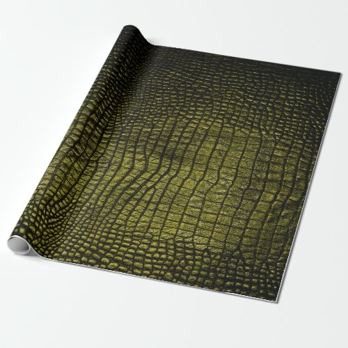 Luxury dark crocodile texture wrapping paper