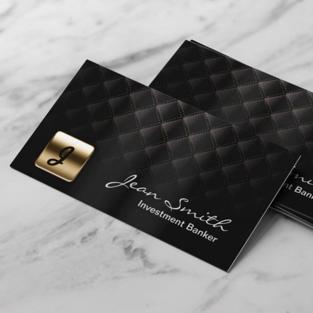 Luxury Dark Investment Banker Business Card (Creator Uploaded)