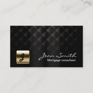 Luxury Dark Mortgage Agent Business Card