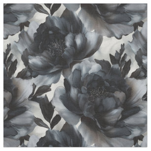Luxury Dark Peonies Fabric