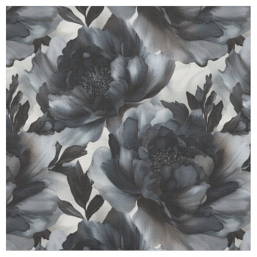 Luxury Dark Peonies Fabric