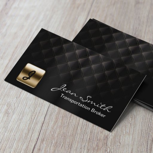 Customizable Luxury Dark Transportation Broker Business Card