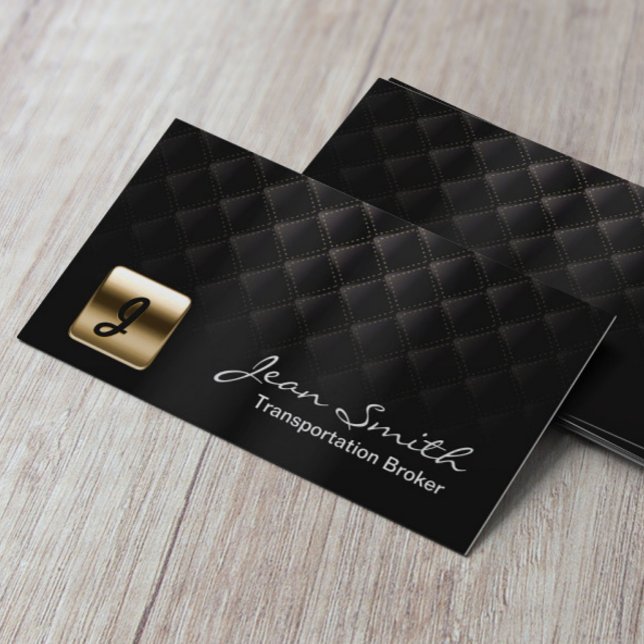 Luxury Dark Transportation Broker Business Card (Creator Uploaded)