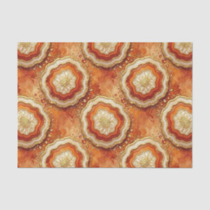 Luxury Decoupage Burnt Orange + Gold Agate Geode Tissue Paper