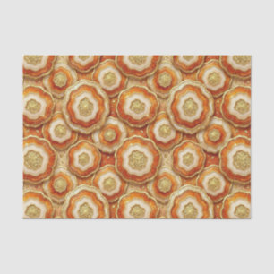 Luxury Decoupage Burnt Orange + Gold Agate Geode Tissue Paper