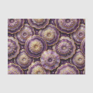 Luxury Decoupage Purple + Gold Agate Geode Tissue Paper