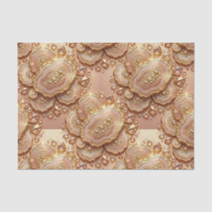 Luxury Decoupage   Rose Gold + Gold Agate Geode Tissue Paper
