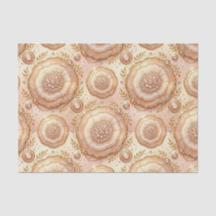 Luxury Decoupage Rose Gold + Gold Agate Geode Tissue Paper